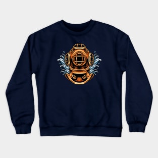 Vintage Deep Sea Diver Helmet Crewneck Sweatshirt